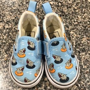Vans slip on Floatie sharks in size 4